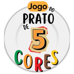 Jogo do prato de 5 cores